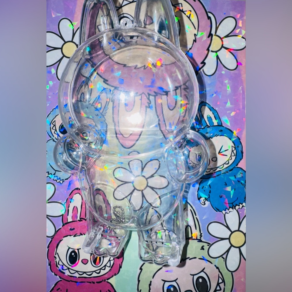 Avg Size Clear Labubu Protective Case Keychain – New & Unused - Picture 5 of 5